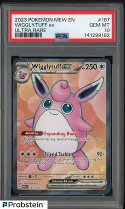 2023 Pokemon MEW EN Ultra Rare #187 Wigglytuff ex PSA 10 GEM MINT - Image 1