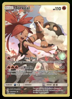 Torkoal 237/236 Cosmic Eclipse CEC Secret Rare Pokemon LP - Image 1