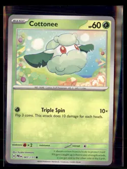 POKEMON Cottonee 007/131 Prismatic Evolutions Master Ball Holo - Image 1