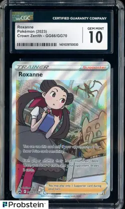 2023 Pokemon Crown Zenith GG66/GG70 Roxanne CGC 10 GEM MINT - Image 1
