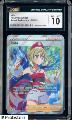 2022 Pokemon Astral Radiance 186/189 Irida CGC 10 GEM MINT - Image 1