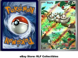 2023 Pokemon, Scarlet & Violet Base, #221/198 Starly, Holo Illustration Rare - Image 1