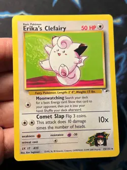 Erika's Clefairy 25/132 Gym Heroes Rare - Pokemon Card MP - Image 4