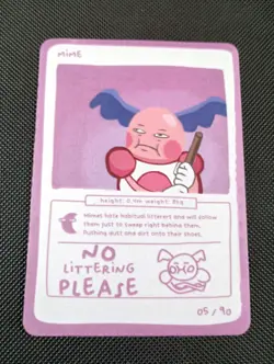 Mime (Mr. Mime) 5/90 - Pokedoodles Set 1 Fan Art - Pokemon - Image 1