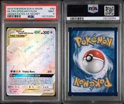 Pokemon TCG Moltres & Zapdos & Articuno GX 69/68 Hidden Fates PSA 9 Mint Secret - Image 3
