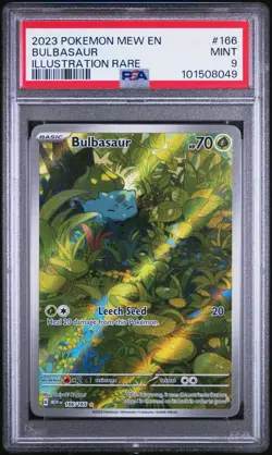 Bulbasaur Illustration Rare PSA 9 Pokemon 151 SV151 Mint English - Image 1