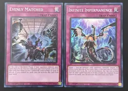 2023 YUGIOH RA01 SUPER RARE EVENLY MATCHED & INFINITE IMPERMANENCE NM SET - Image 1