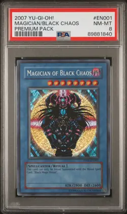 Magician of Black Chaos PP01-EN001 Premium Pack 1 Unlimited PSA 8 - Image 1