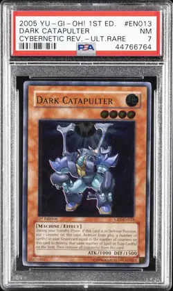 2005 YU-GI-OH! CRV-CYBERNETIC REVOLUTION #EN013 DARK CATAPULTER PSA 7 - Image 1