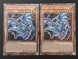 2025 YUGIOH MP25 1ST ED STARLIGHT RARE HEART OF BLUE EYES X2 NM - Image 1