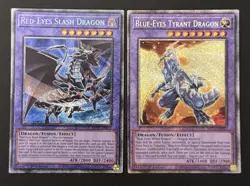 2025 YUGIOH MP25 1ST ED STARLIGHT RARE RED EYES SLASH & TYRANT DRAGON NM SET - Image 1