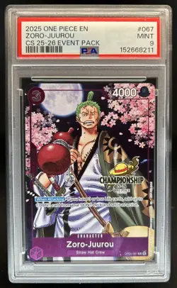 2025 One Piece CS Event Pack Zoro-Juurou #OP05-067 PSA 9 - Image 1