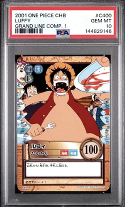 PSA 10 2001 One Piece Carddass Hyper Battle Grand Line C400 Monkey D. Luffy - Image 1