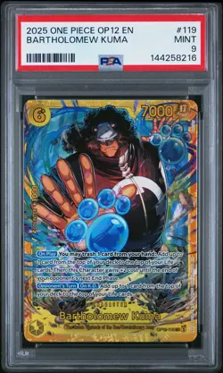 2025 ONE PIECE OP12-LEGACY OF THE MASTER #119 BARTHOLOMEW KUMA PSA 9 - Image 1