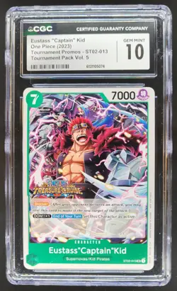 2023 ONE PIECE EUSTASS CAPTAIN KID TOURNAMENT PROMO ST02-013 CGC 10 RC7 - Image 1