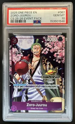 2025 One Piece CS Event Pack Zoro-Juurou #OP05-067 PSA 10 GEM MINT - Image 1