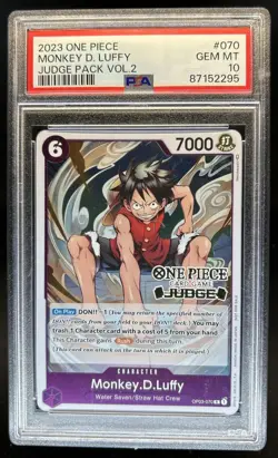 2023 One Piece Monkey D. Luffy Judge Pack Volume 2 #070 PSA 10 GEM MINT Gem Mint - Image 1