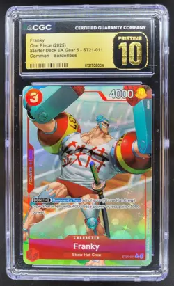 2025 ONE PIECE FRANKY EX GEAR 5 BORDERLESS ST21-011 CGC 10 PRISTINE B PT - Image 1