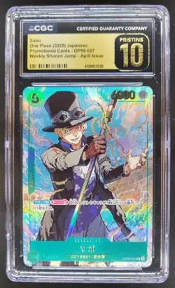 2025 ONE PIECE JP SABO PROMO APRIL ISSUE OP09-027 CGC 10 PRISTINE A PT - Image 1