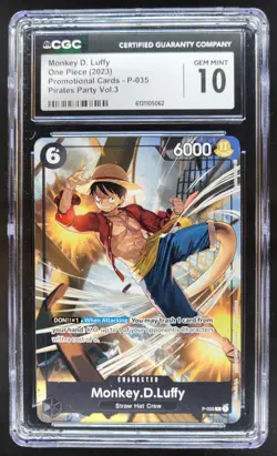 2023 ONE PIECE MONKEY D. LUFFY PIRATES PARTY PROMO P-235 CGC 10 RC7 - Image 1
