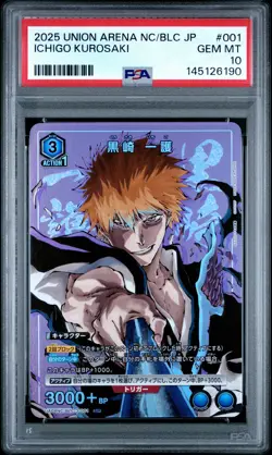 2025 UNION ARENA JAPANESE #001 ICHIGO KUROSAKI PSA 10 - Image 1