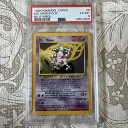 PSA 6 Mr Mime Holo Error No Symbol Jungle Pokemon Card - Image 1