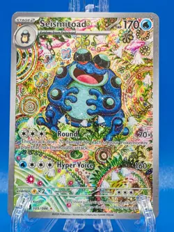Pokemon Black Bolt Seismitoad English Illustration Card 105/086 Rare - Image 1