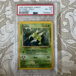 PSA 6 Scyther Holo Error No Symbol Jungle Pokemon Card - Image 1