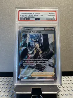 2023 Pokemon SW/SH Cynthia's Ambition Crown Zenith Card PSA 10 Gem Mint - Image 1