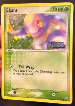 Ekans SWIRL! 55/109 2004 EX Team Rocket Returns Pokemon Card Reverse Holo - VLP - Image 2