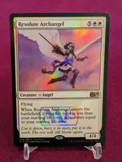 Resolute Archangel - Foil - Prerelease Promo LP, English MTG Prerelease Cards - Image 1