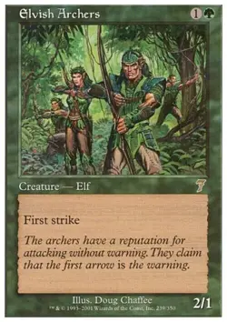 MTG Elvish Archers Seventh Edition LP - Image 1