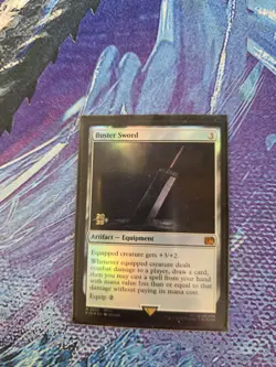 Buster Sword Magic The Gathering - Final Fantasy Pre Release Promo Foil Stamped - Image 1