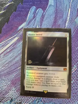 Buster Sword Magic The Gathering - Final Fantasy Pre Release Promo Foil Stamped - Image 2