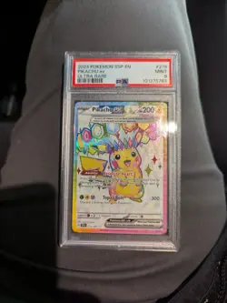 2024 Pokemon SSP EN Pikachu ex Ultra Rare #219 PSA 9 - Image 1