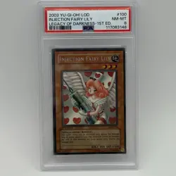 Yu-Gi-Oh! Injection Fairy Lily LOD-100 - Legacy of Darkness-1st Edition - PSA 8 - Image 1