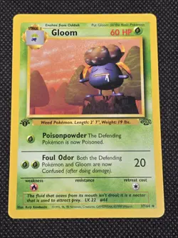 1st Edition Gloom 37/64 Jungle Set WOTC Vintage Pokemon Card 1999 - LP - Image 1