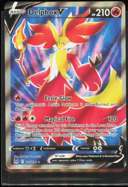 Delphox V (Full Art) 173/196 SWSH11: Lost Origin Ultra Rare NM Pokemon TCG - Image 1