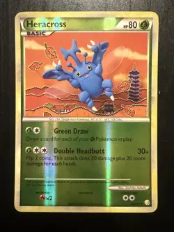 Pokemon Heracross Basic 80HP Heartgold & Soulsilver Reverse Holo 43/123 - Image 1