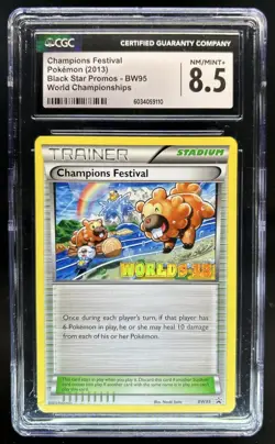 2013 Pokemon BW Black Star Promos Champions Festival #BW95 CGC 8.5 - Image 1
