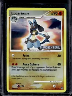2007 Pokemon Diamond & Pearl Lucario Promos Reverse Holo #6/130 - Image 1