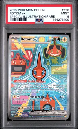 2025 POKEMON PFL EN-PHANTASMAL FLAMES SPECIAL ILLUSTRATION RARE ROTOM EX PSA 9 - Image 1