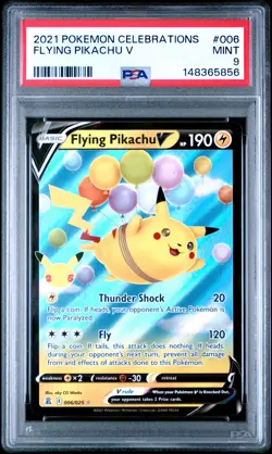 2021 POKEMON CELEBRATIONS #006 FLYING PIKACHU V PSA 9 - Image 1