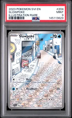 145113629 Slowpoke 2023 Pokemon Scarlet & Violet #204/198 PSA 9 - Image 1