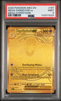 2025 POKEMON MEG EN-MEGA EVOLUTION MEGA HYPER RARE #187 MEGA GARDEVOIR EX PSA 9 - Image 1