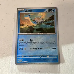 Pokemon TCG Lapras SV03: Obsidian Flames 045/197 Reverse Holo Uncommon - Image 1