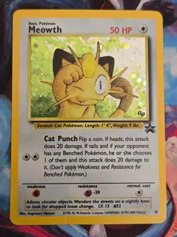 Holo Black Star Promo Meowth #10 Pokemon TCG - Image 1