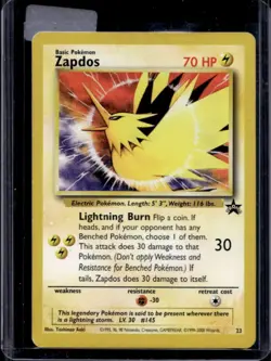 1999 Pokemon Wizards Black Star Promos Zapdos #23 - Image 1