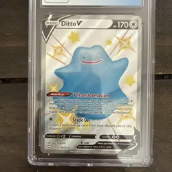 CGC 9.5 Gem Mint Pokemon TCG Ditto V Shining Fates SV118/SV122 Holo Shiny Holo - Image 2