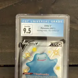 CGC 9.5 Gem Mint Pokemon TCG Ditto V Shining Fates SV118/SV122 Holo Shiny Holo - Image 3